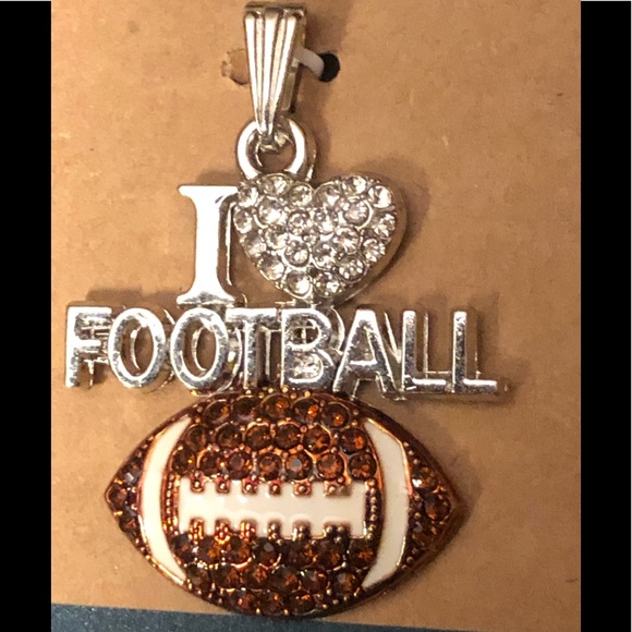 Just For Fun Jewelry - I Love Football Necklace